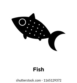 Fish icon vector isolated on white background, Fish transparent sign , black symbols