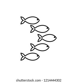 Fish icon vector isolated on white background, Fish transparent sign , line symbol or linear element design in outline style