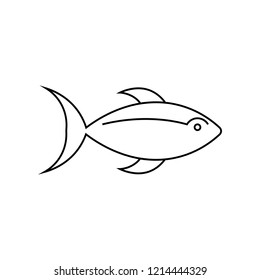 Fish icon vector isolated on white background, Fish transparent sign , line symbol or linear element design in outline style
