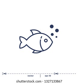 Fish Icon Vector Logo Template