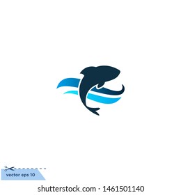 fish icon vector logo template