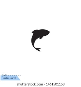 fish icon vector logo template