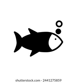 Fish  icon in vector. Logotype
