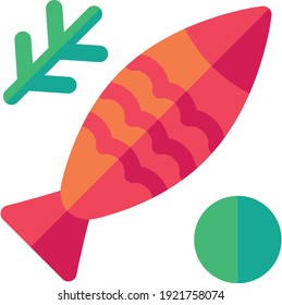 Fisch-Symbol, Vektorgrafik einzeln