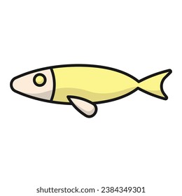 Fisch-Symbol-Vektorgrafik auf trendigem Design
