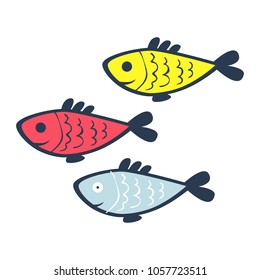 Fish icon Vector. Fish on white background illustration