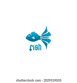 fish icon vector on white background