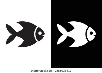 Fish icon vector on White Background ,Vector Art Illustration on white background.