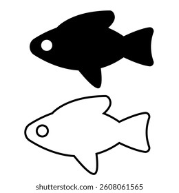 fish icon vector
Vector outline fish icon on white background eps icon