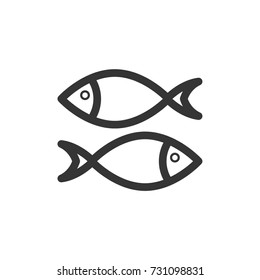 fish icon vector. outline style design
