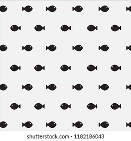 Fish icon vector seamless pattern wallpaper background