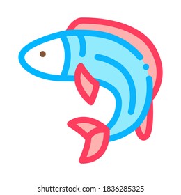fish icon vector. fish sign. color symbol illustration