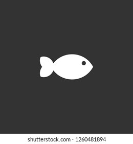 fish icon vector. fish sign on black background. fish icon for web and app