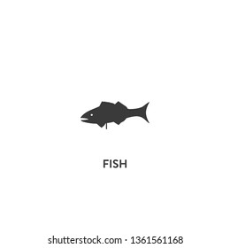 fish icon vector. fish sign on white background. fish icon for web and app