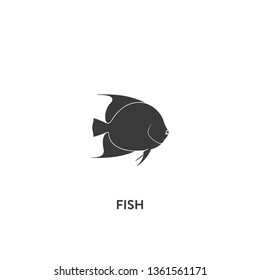 fish icon vector. fish sign on white background. fish icon for web and app