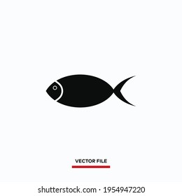 Fish icon vector. Simple animal sign