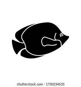 Fish icon vector simple design