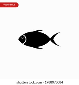 Fish icon vector. Simple fish sign