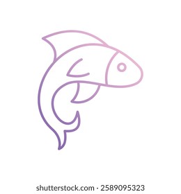 Fish icon vector stock illustration