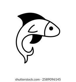 Fish icon vector stock illustration