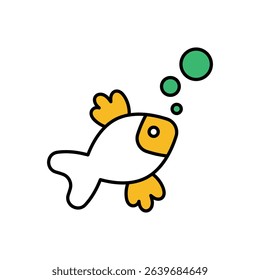 Fish Icon vector stock illustration