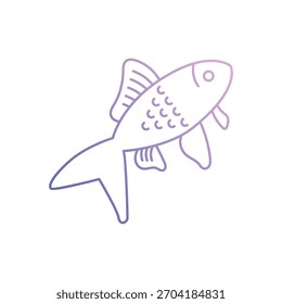 Icono de pescado Vector ilustración de stock