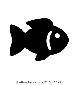 Ilustración de diseño de Vector de ícono de pez