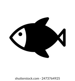 Ilustración de diseño de Vector de ícono de pez