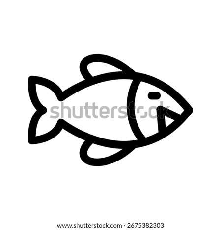 Fish Icon Vector Symbol Design Illustration