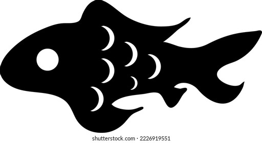 fish icon vector symbol template on white background..eps