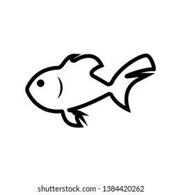 Fish Icon. Water Animal Illustration or Food Ingredient As A Simple Vector Sign & Trendy Symbol for Design and Websites, Presentation or Mobile Application.
