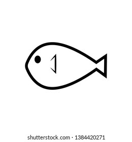 Fish Icon. Water Animal Illustration or Food Ingredient As A Simple Vector Sign & Trendy Symbol for Design and Websites, Presentation or Mobile Application.