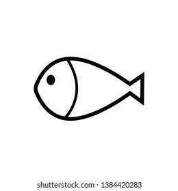 Fish Icon. Water Animal Symbol for Design Elements, Websites, Presentation and Application - Vector. 