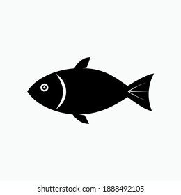 Fish Icon. Water Animal Symbol - Vector Logo Template.