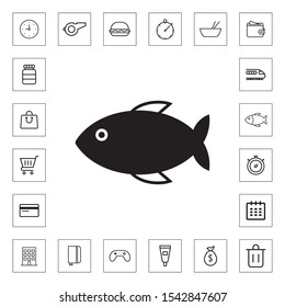 Fish icon for web and mobile