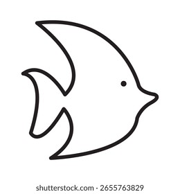 Fish icon with white background