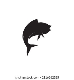 Fischsymbol auf weißem Hintergrund. Fischsymbol. Moderne und trendige Symbole.