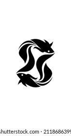 Icono de pescado con fondo blanco. Icono de pescado. Iconos modernos y de moda. Símbolo del gráfico.