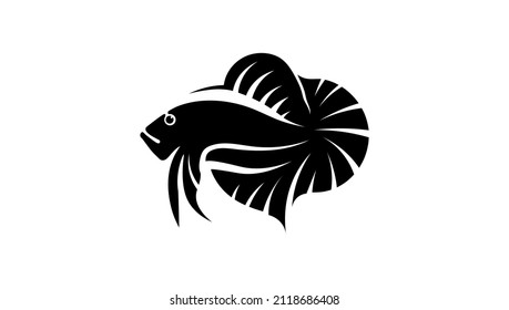 Icono de pescado con fondo blanco. Icono de pescado. Iconos modernos y de moda. Símbolo del gráfico.