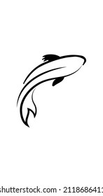 Icono de pescado con fondo blanco. Icono de pescado. Iconos modernos y de moda. Símbolo del gráfico.
