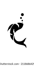 Fish icon with white background. Fish icon. Trendy and modern icons. Symbol for the graph.