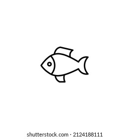 Fish icon. For your design, logo. Vector illustration.
