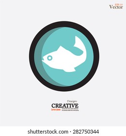 fish icon.fish.vector illustration.
