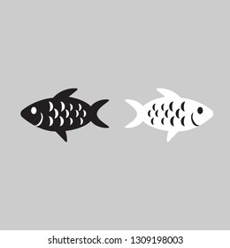 Fish icon,flat design illustration