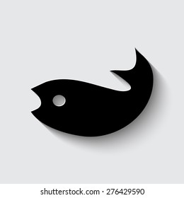 Fish Icons   on a grey background
