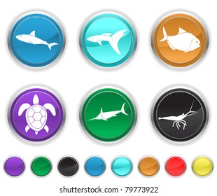 	fish icons, the icons are set on a different layer