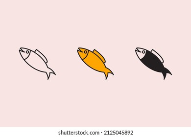 fish icons symbol vector elements for infographic web