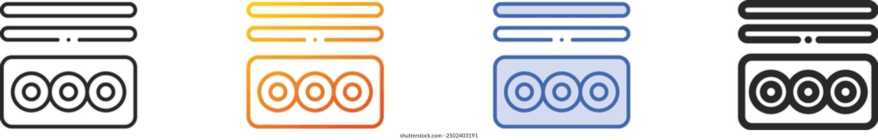 fish icon.Thin Linear, Gradient, Blue Stroke and bold Style Design Isolated On White Background
