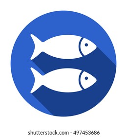 Fish Icon,vector. Flat design.