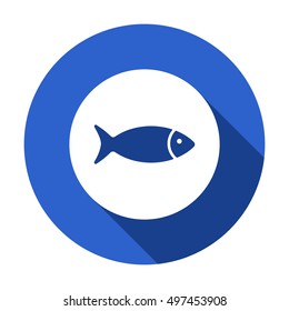 Fish Icon,vector. Flat design.